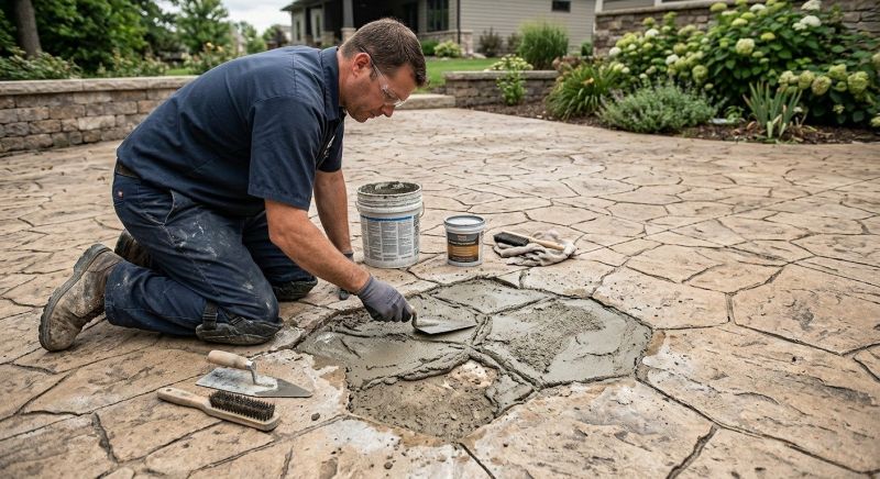 Decorative Concrete Repair in Katy, TX