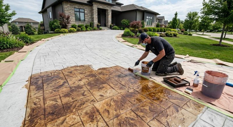 Concrete Driveway Refinishing in Frisco, TX