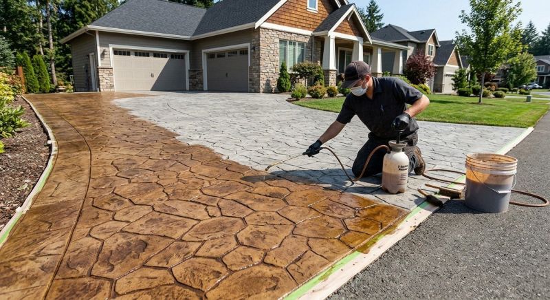 Concrete Driveway Refinishing in Corpus Christi, TX