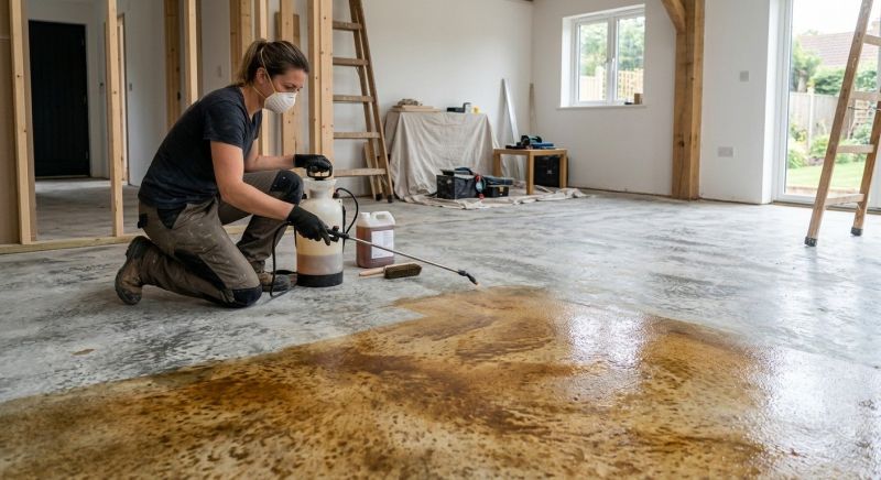 Concrete Floor Staining in Frisco, TX