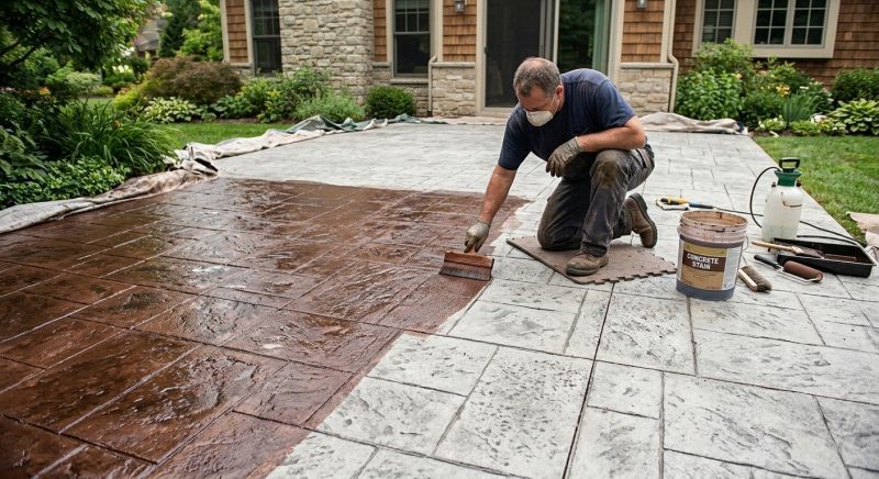 Interior Concrete Staining in Fort Worth, TX