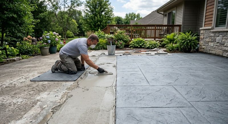 Stamped Concrete Installation in Corpus Christi, TX