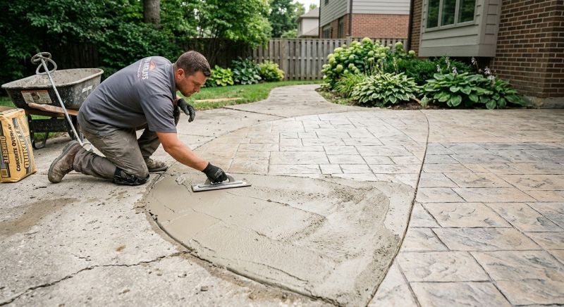 Stamped Concrete Installation in Dallas, TX