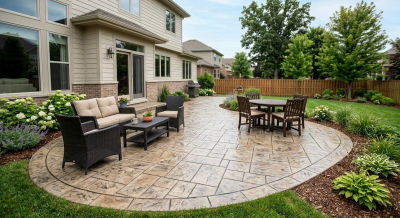 Stamped Overlay Installation in Frisco, TX