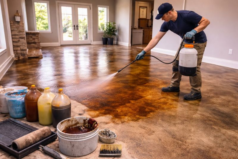 Tinted Concrete Installation in Fort Worth, TX